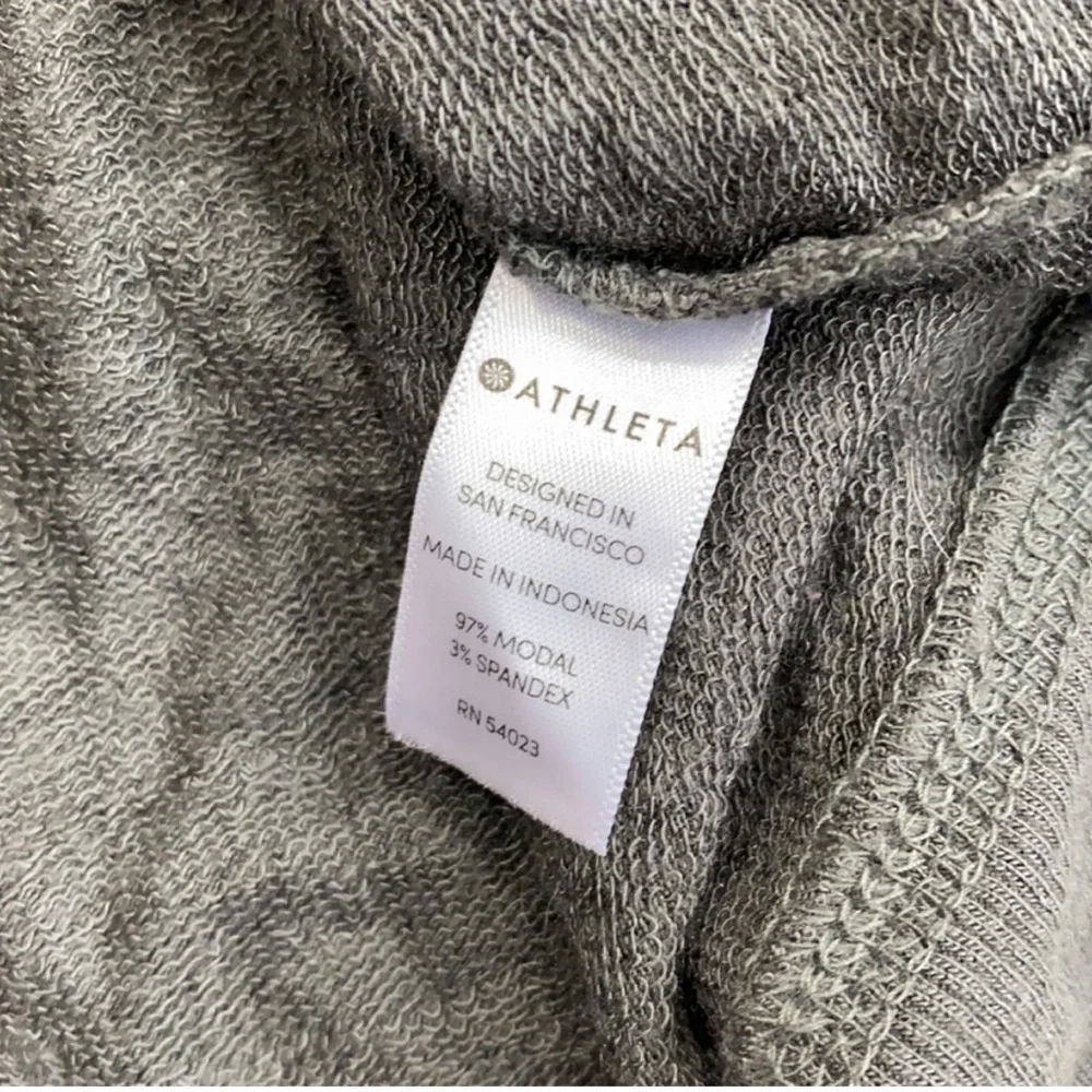 Athleta Criss Cross My Heart Lightweight Pullover Sweatshirt Gray Size Medium - Picture 6 of 7
